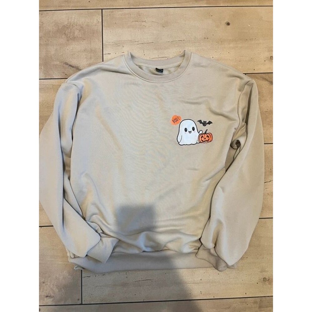Cute Ghost Halloween Crewneck Sweatshirt – Size XS